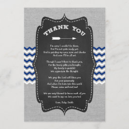 Rustic Arrow Baby shower Dank je wel briefje met g Kaart