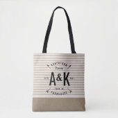 Rustic Arrow Family Monogram Canvas tas (Voorkant)