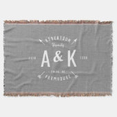 Rustic Arrow Family Monogram Deken (Voorkant)