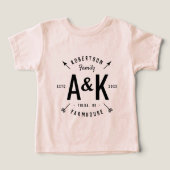 Rustic Arrow Family Monogram Farmhouse (Design voorkant)