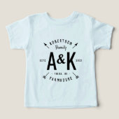 Rustic Arrow Family Monogram Farmhouse (Design voorkant)