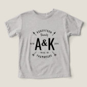 Rustic Arrow Family Monogram Farmhouse (Design voorkant)