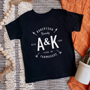 Rustic Arrow Family Monogram Farmhouse