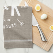 Rustic Arrow Family Monogram Theedoek (Quarter Fold)