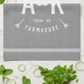 Rustic Arrow Family Monogram Theedoek (Gevouwen)