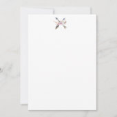 Rustic Arrow Feather Flower Briefpapier Bedankkaart (Voorkant)