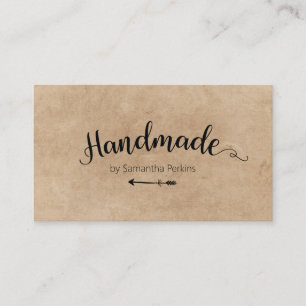 Rustic Arrow Kalligrafie Handgemaakte Kraft Papier Visitekaartje
