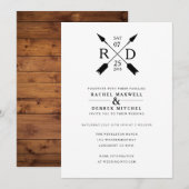 Rustic Arrow | Weddenschap Kaart (Voorkant / Achterkant)