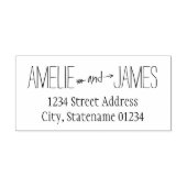 Rustic Arrow Wedding Couple Return-adres Zelfinktende Stempel (Design)