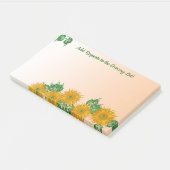 Rustic Art Flowers en Greenery Borders Post-it® Notes (Schuin)
