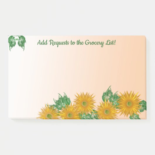 Rustic Art Flowers en Greenery Borders Post-it® Notes (Voorkant)
