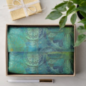 rustic, art nouveau, shabby, chic, green, gold, el tissuepapier (Geschenk)