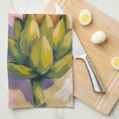 Rustic artichoke Watercolor Farmhouse Kitchen Theedoek (Quarter Fold)