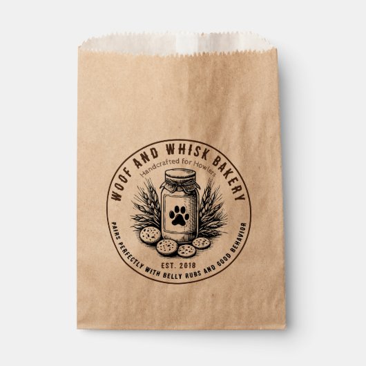 Rustic Artisan Bakery doggy cookie Bedankzakje (Voorkant)