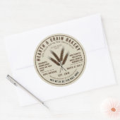 Rustic Artisan Bakery Ingrediënt Label Tarwe Logo (Envelop)