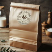 Rustic Artisan Bakery Ingrediënt Label Tarwe Logo