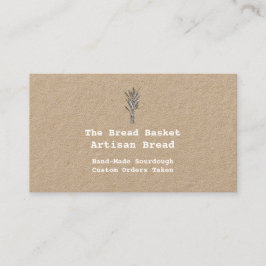 Rustic Artisan Bakkerij | Bundel Tarwe Kraft Visitekaartje