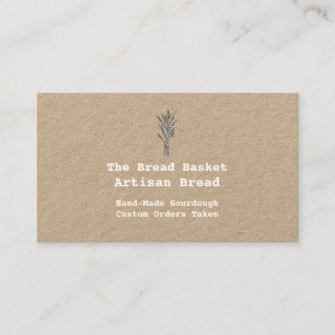 Rustic Artisan Bakkerij Bundel Tarwe Kraft Visitekaartje