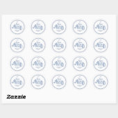 RUSTIC ARTISAN BREAD Freshly Bked Farmhouse Blue Ronde Sticker (Vel)