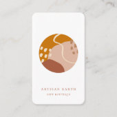 Rustic Artisan Earthy Abstracte Logo Visitekaartje (Voorkant)
