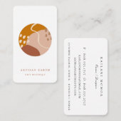 Rustic Artisan Earthy Abstracte Logo Visitekaartje (Voorkant / Achterkant)