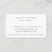 Rustic Artisan Earthy Abstracte Logo Visitekaartje (Achterkant)