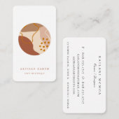 Rustic Artisan Earthy Abstracte Logo Visitekaartje (Voorkant / Achterkant)