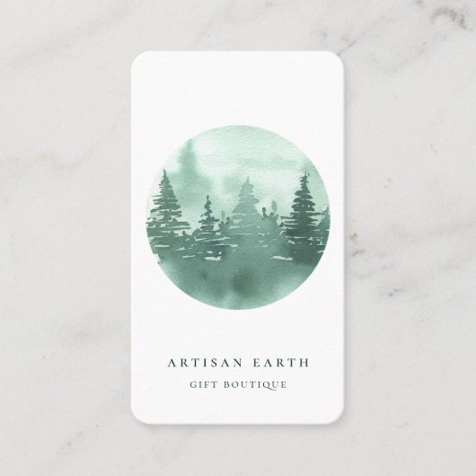 Rustic Artisan Forest Logo Visitekaartje (Voorkant)
