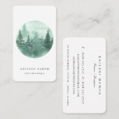 Rustic Artisan Forest Logo Visitekaartje (Voorkant / Achterkant)