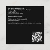 Rustic Artisanal Bakery Square Business Card Vierkante Visitekaartje (Achterkant)