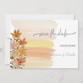Rustic Artistic Wildflowers Waterverf Art Save The Date (Voorkant)