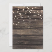 Rustic Ash Brown Wood Lights Lights Sweet 16 Party Kaart (Achterkant)