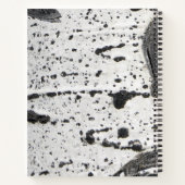 Rustic Aspen Bark Texture Custom Monogram Name Notitieboek (Achterkant)