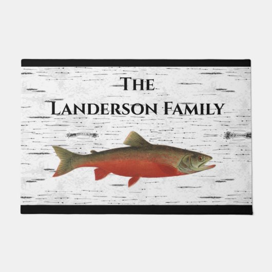 Rustic Aspen Bark Trout Deurmat (Voorkant)