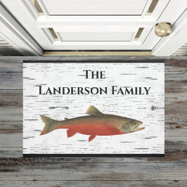 Rustic Aspen Bark Trout Deurmat