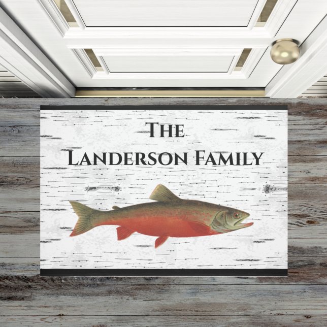 Rustic Aspen Bark Trout Deurmat (Creator heeft geüpload)