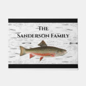 Rustic Aspen Bark Trout Fishman Lake House Deurmat (Voorkant)