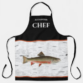 Rustic Aspen Bark Trout Fishman Lake House Schort (Voorkant)