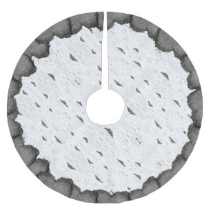 Rustic Aspen Bark Wood Carved Hearts zels Kerstboom Rok