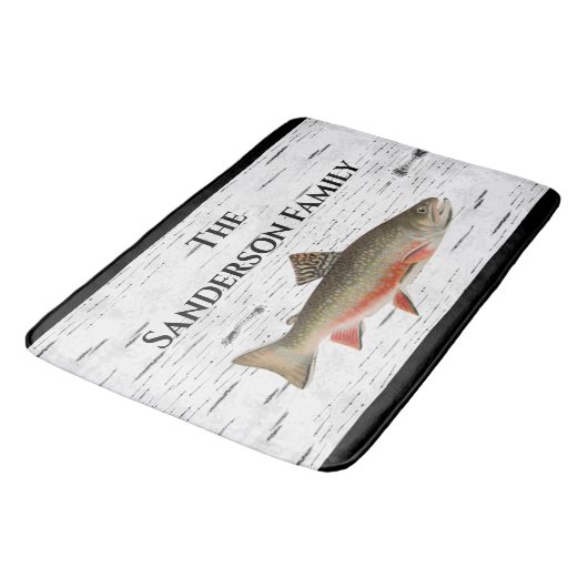 Rustic Aspen Trout visser Lake Kitchen | Badmat (Gekanteld)