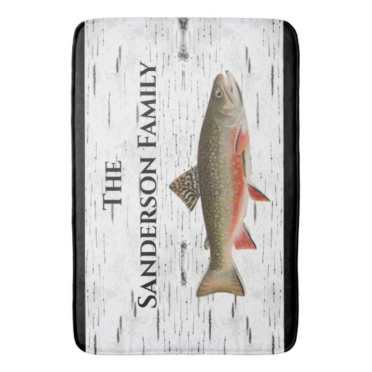 Rustic Aspen Trout visser Lake Kitchen | Badmat (Voorkant Verticaal)