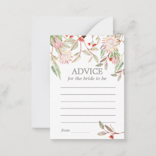 Rustic Australian Flowers Bride voor advies Kaart