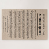 Rustic Author Quote Legpuzzel (Horizontaal)