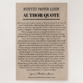 Rustic Author Quote Legpuzzel (Verticaal)