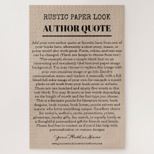Rustic Author Quote Legpuzzel