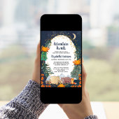 Rustic Autumn Adventure Night Sky Baby shower Kaart