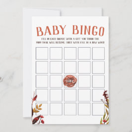 Rustic Autumn Baby shower Bingo Kaart