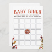 Rustic Autumn Baby shower Bingo Kaart (Voorkant / Achterkant)