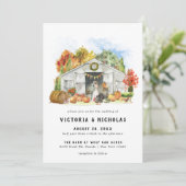 Rustic Autumn Barn | EVENTUELE Wekend ter illustra Kaart (Staand voorkant)