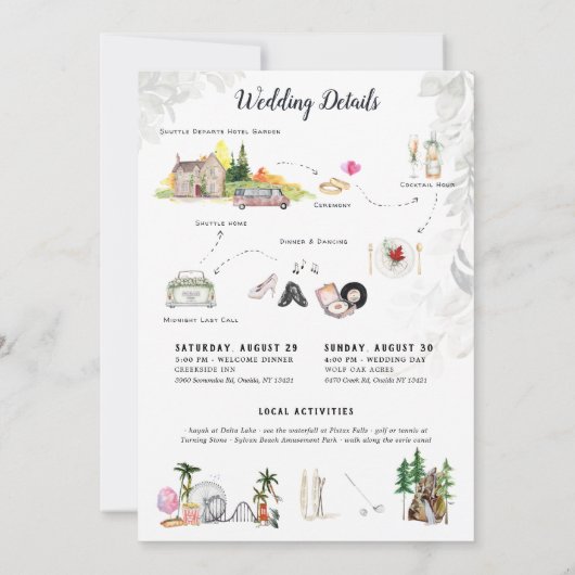 Rustic Autumn Barn | EVENTUELE Wekend ter illustra Kaart (Achterkant)